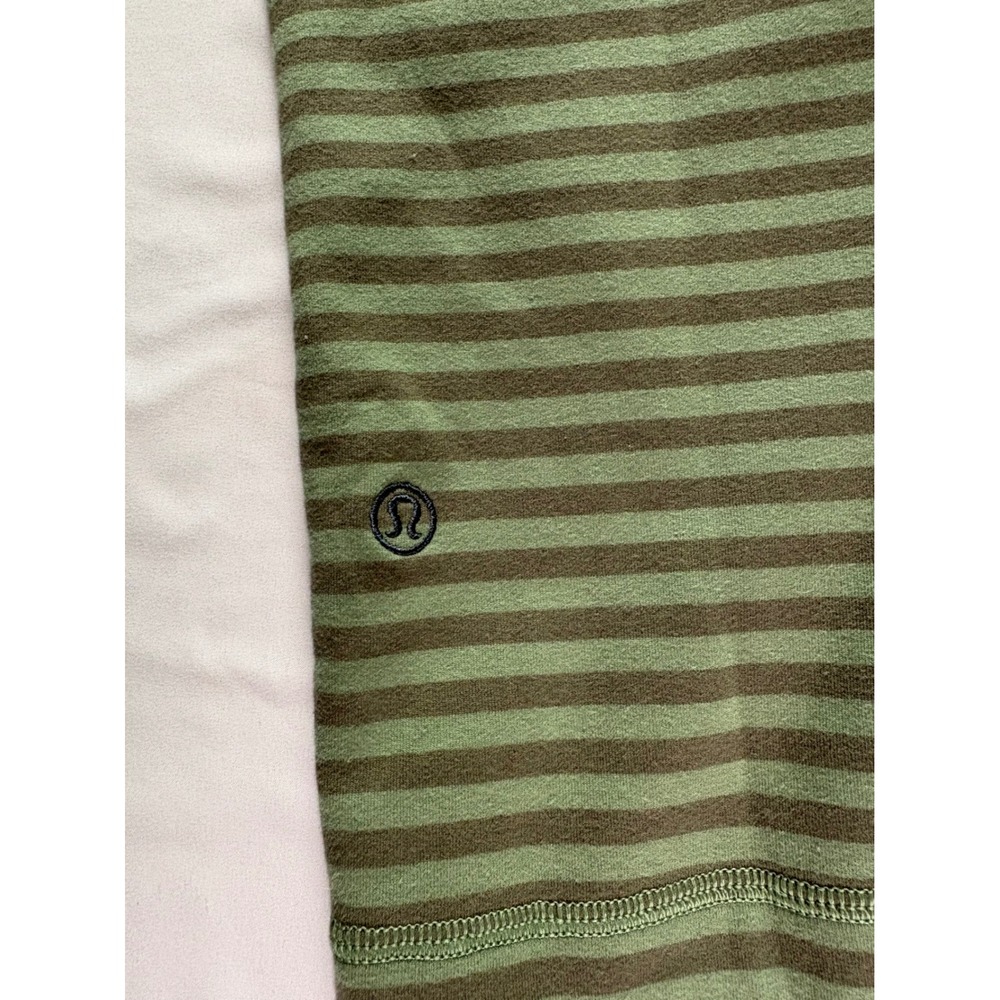 Lululemon Rival Hoodie Mens XL?Green Striped Bold Full Zip Casual Coastal Active - Picture 6 of 8